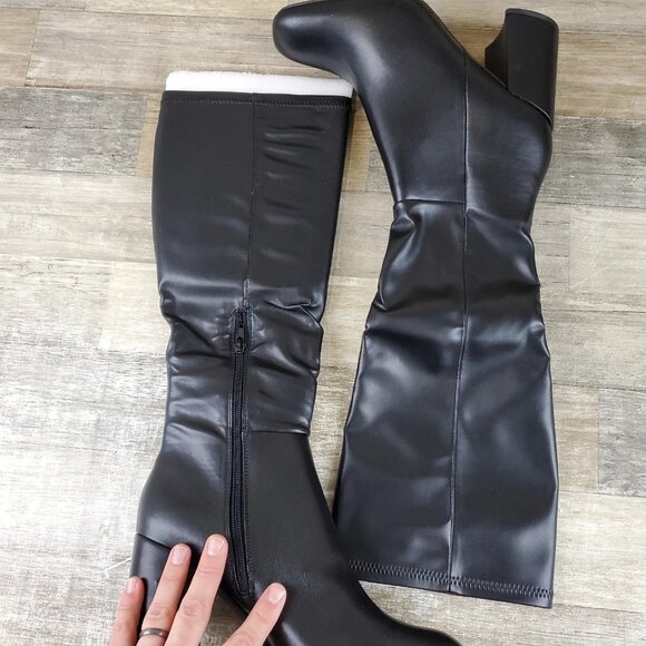 Madden Girl Winslow Block-Heel Stretch Dress Boots - Picture 4 of 10